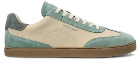 GROUNDIES Women's Panama and Panama XT Barefoot Shoes Lightweight Flexible Zero Drop Wide Toe, Beige/Sage Green, 2 UK