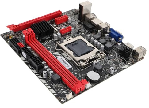 Scheda Madre B75 1155 Pcb Nero, Mainboard Desktop Slot Ddr3 | 16 Gb Max, 4 Porte USB e Sata3, Pci-e 16x per Grafica, Doppio Alloggio Ram Ddr3