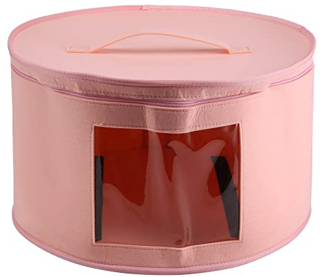 Cpolebev Hutschachtel Organizer Runde Hutschachteln Faltbare Hut Aufbewahrungstasche mit Staubdichtem Deckel GroßE Hut Aufbewahrungsbox Hutschachteln C