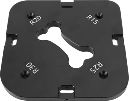 Fabater Radius Jig Router -Plantilla de Plantilla de Esquina Redonda de Aleación de Aluminio Práctico, Cuatro en un R15 R20 R25 R30, Usuarios, 1 X Esquina