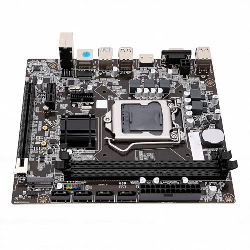 Plyisty Scheda Madre Micro ATX H110, con 2 DDR3 32 GB M.2 NVMe NGFF PCIe X16 Gigabit LAN, per Processori LGA1151 6a 7a 8a 9a Generazione