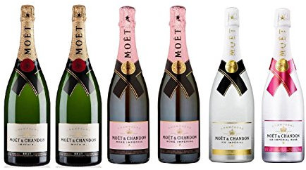 Lot Découverte 6 Champagnes Moët & Chandon 75cL Brut/ice Imperial