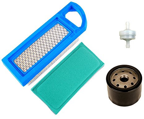 OxoxO Filtro dell'aria 698083 con filtro olio 795890 394358 filtro carburante compatibile con motori trattori Briggs & Stratton Intek 15.5 e 17-17.5HP