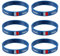 LUOEM Bracelets en Silicone Coupe du Monde Drapeau France Pays Bracelet Supporter Football 2018 WM 6 Morceaux France