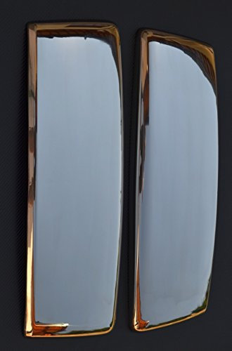 2 x Edelstahl umfasst die Bildschirmschutzfolien für Wing Seite Spiegel Man TGX TGS Euro 6 Stahl Dekoration