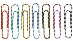 Alco Briefklammer Zebra kunststoffüberzogen 50mm farbig sortiert VE=100 Stück