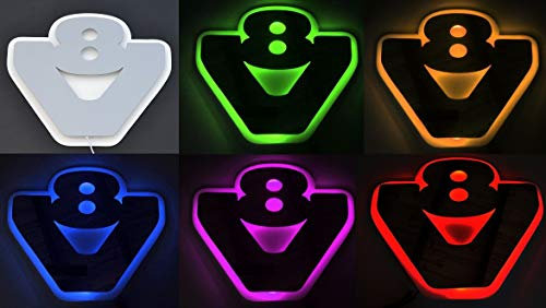 24 V RGB LED 3D Platte Silber matt grau neon 20 statische Farben Lichtzeichen V8 für Scania Trucks und Trucker