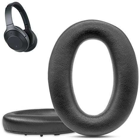 Krone Kalpasmos Replacement Earpads for Sony WH-1000XM2(WH1000XM2) Headphones, Sony MDR-1000X(MDR1000X) & xm2 with Softer Protein Leather and High-Density Memory Foam, Black