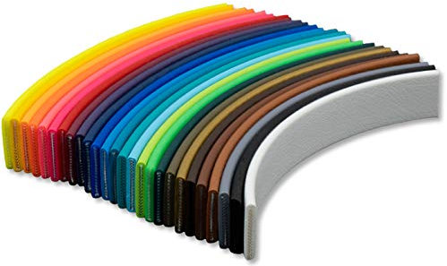 Beta BioThane Meterware | Dicke: 2.5 mm | Riesenauswahl: 29 Farben bis zu 8 Breiten (Gold 16 mm breit)