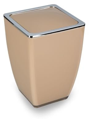 Trend Line Kosmetikeimer Cube 5 l taupe Mülleimer Schwingdeckeleimer Badeimer