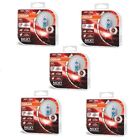 5x Osram Night Breaker® Laser H7 Next Generation, 5x Duo Box (je 2 Lampen)