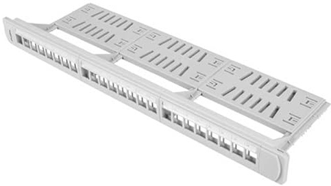 LANBERG Keystone Panel 19 with Organizer, 24-Port 1U, Grau