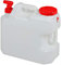 Relaxdays Jerricane d’Eau avec Robinet, Couvercle à Visser, bidon à Eau de Camping, 18 L, sans BPA, Blanc-Rouge