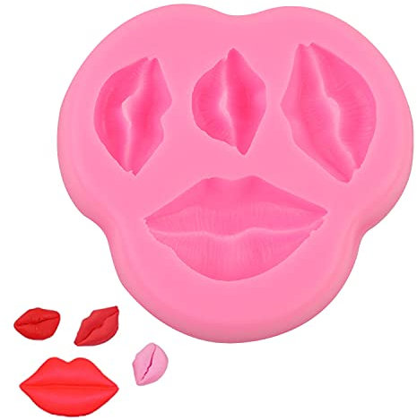 Zerodis Schokoladenform aus Silikon Dough Backformen,Silikonformen Lippen DIY Backformen Formen hausgemachte Cartoon Kuchenform Lippen Form Backwerkzeug für Party