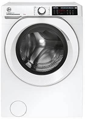 Hoover HW 49AMC/1-S H-WASH 500 - Lavadora Smart de 9 kg, 1400 rpm, Wi-Fi + Bluetooth, carga frontal, función de vapor, motor inversor, 60 x 54 x 85 cm, color blanco, clase A