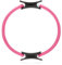 com-four® Pilatesring - Widerstandsring für Yoga und Pilatestraining - Fitnessgerät für Oberschenkel und Arme - Durchmesser 38 cm (01 Stück - schwarz/pink)