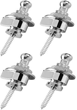 Bestgle Gitarrengurt Lock Gitarrengurt aus Metall, 4 Stück, für Gitarre, Sicherheitsbefestigungen für Gitarrengurt und Bass
