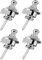 Bestgle Gitarrengurt Lock Gitarrengurt aus Metall, 4 Stück, für Gitarre Sicherheitsbefestigungen für Gitarrengurt und Bass