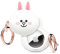 elago I LINE Friends Silikon Hülle Kompatibel met für Apple AirTag Tracker - Voller Schutz, Inklusive Schlüsselring, Schlankes und Einfaches Design, Kratz und Fallschutz [Offizielle Ware] (CONY)