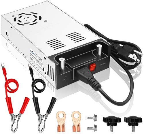 EAGWELL New Version 110V AC to 12V DC Converter 600W Power Supply 50A, Universal SMPS Transformer for RV, Pump, LED Strip, CCTV, Car Stereo,Diesel Heater