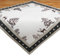 Weihnachten - Winter - Hirsch Stickerei Leinenoptik Polyester Mitteldecke ca. 85 x 85 cm, Grau - Weiß