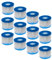 vhbw 12x Cartucho de Filtro Tipo S1 Compatible con Intex PureSpa 28403E Piscina - Recambio Blanco/Azul