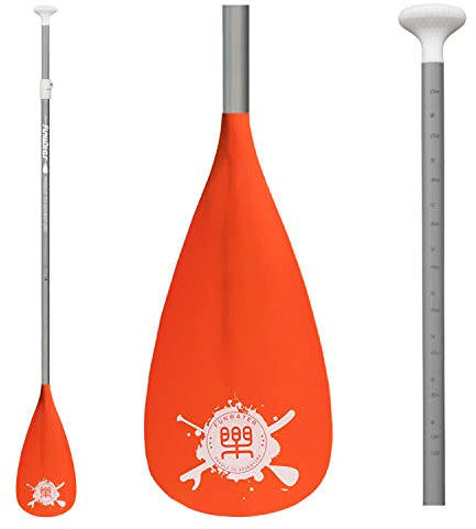 FunWater Pagaia SUP – 3 pezzi regolabile Stand Up Paddle Board Paddle Board – Tavola da paddle leggera e galleggiante – Durevole e riponibile, lame in nylon rinforzate, colpo efficiente