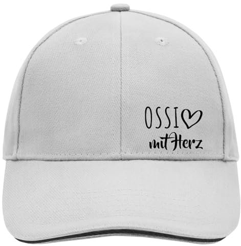 Huuraa Baseball Cap Ossi mit Herz Geschenk Dark Grey/White Ossi Geschenkidee