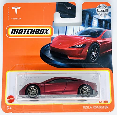 Matchbox 2022 - Tesla Roadster - Rot - 4/100 - Kurze Karte