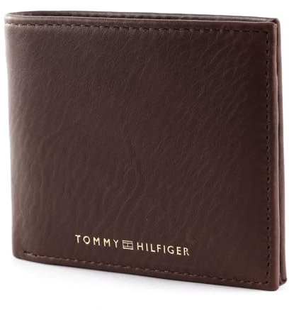 TOMMY HILFIGER TH Premium Leather Mini CC Wallet Dark Chestnut