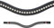 Kieffer Stirnband Flexi Loop Crystal Clear schwarz/schwarz unterlegt geschwungen, Größe:WB