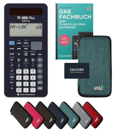 ﻿CALCUSO Standardpaket Türkis mit Taschenrechner TI-30X Plus Mathprint