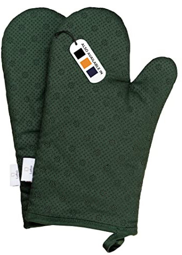 LAFFAIR Green Oven Mitts - Premium Non-Slip Heat Resistant Oven Gloves - Stylish & Versatile Kitchen Oven Mitts