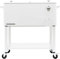 Permasteel Frigo Portatile | Frigorifero da Esterno con Ruote, perfetto per la piscina, campeggio con vaschetta rimovibile | 75 Litri I Bianco