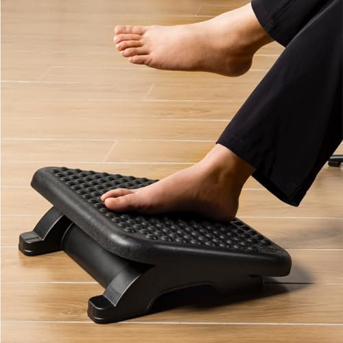 Navaris Repose-Pieds de Bureau - Repose Pieds Ergonomique Appui Pied à Picots avec Angle réglable pour Chaise siège Gaming Fauteuil canapé