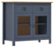 BaraSh Sideboard Hill Grau 90x40x80 cm Massivholz Kiefer TüRen Sideboard Flur Schmal Eckkommode