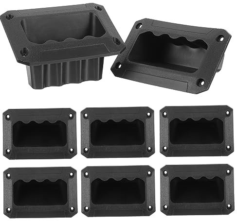 DOITOOL 8pezzi Maniglie Plastica Per Casse Acustiche Resistenti e Sostitutive Maniglia Trasporto Altoparlante Nera Per Subwoofer e Amplificatori