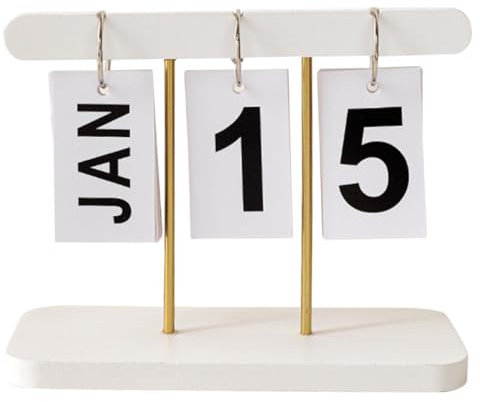Eleganter Tischkalender Kalender Löcher Holz Bürokalender Rustikales Für Die Verwendung in Der Schule Zu Hause Oder Im Büro