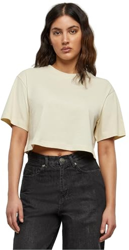 Build Your Brand Damen T-Shirt Ladies Short Oversized Tee Sand XL