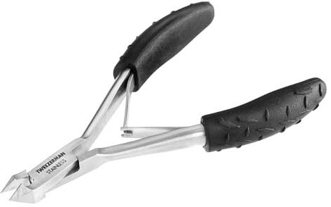 Tweezerman Great Grip Cuticle Nipper (Black/Stainless Steel)