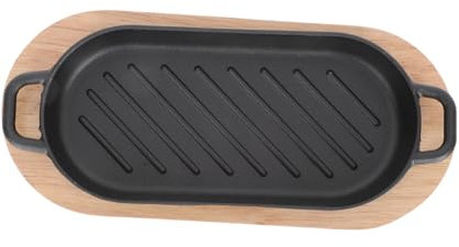 Ciieeo Placa De Asar Superficie Lisa Sarten Induccion Plato Para Pescado Parrilla y Fácil De Limpiar