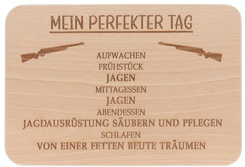Spruchreif · Frühstücksbrettchen Jagen · Brotzeitbrett mit Gravur · Geschenke für Jäger · Geschenk Jagd