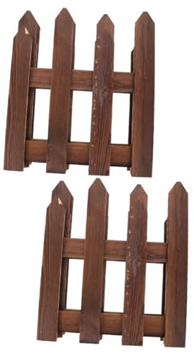 Sosoport 2 Stk Weihnachtszaun Weihnachtsbaum Tor Zaun Im Freien Zaun Um Weihnachtsbaum Weihnachtsdekoration Weihnachtslattenzaun Hofzaun Miniatur Gartenzaun Holz Abschneiden Weihnachten