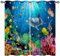ANHOPE Ozean Fisch Delphin Koralle Gardinen Blickdichte mit Ösen Kinder Jungen Mädchen Thermo Vorhänge Blackout Curtain Vorhang Wohnzimmer Schlafzimmer Verdunklungsvorhänge 2er Set H 138 x B 132 cm