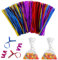 Navoys Pack of 600 Metallic Twist Ties - 16cm Gift Wrapping Ties, Multicoloured Wire Ties, Gift Wrapping Foil Twists for Coffee, Candy, Bakery and Much More