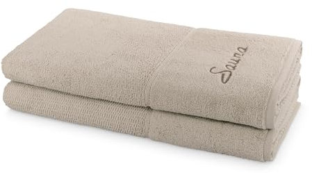 Frottana Sauna Set Pearl 2-TLG Handtücher - 2X 80x200 cm, 100% Baumwolle, Cashmere