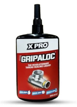 M&L, XPRO Gripaloc Liquid PTFE Thread Locker & Sealant - 250ml. The Revolutionary Thread Sealing Liquid, Squeeze bottle and Non-Drip technology allows precise application. - 250ml bottle
