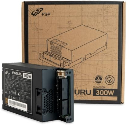 FSP FlexGURU Power Supply, Flex ATX 300W, 80 Plus Gold, Full Modular, 5 Year Warranty (FSP300-57FCB)