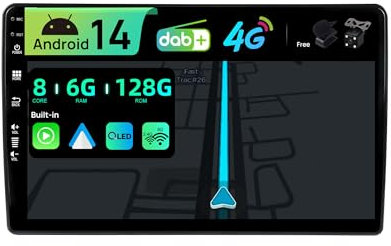 BXLIYER [Built-in 4G DAB] - 6G+128G - Android 15 Autoradio Per FIAT 500L (2012-2016) - Wireless CarPlay Android Auto - Camera + MIC - Volante 360-CAM HDMI Bluetooth WIFI DSP - QLED 10.1 Pollici 2 Din