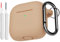 KOKOKA Funda de Silicona Compatible con AirPods 4.ª Generación con Kit de Limpiador, Anti-rasguños, Anti-Polvo, Funda Case Silicona para AirPods 4 2024 con Mosquetón, LED Frontal Visible, Milk Tea